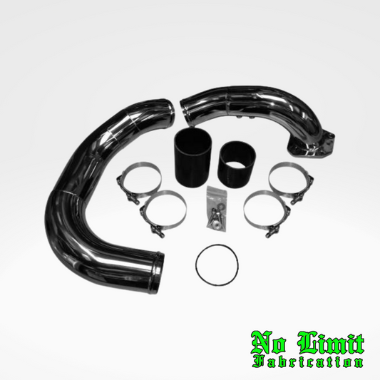 No Limit Fabrication 6.4 Powerstroke Cold Side Intercooler Pipe and Elbow (Stainless)