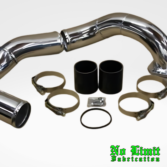 No Limit Fabrication 6.4 Power Stroke Cold Side Intercooler Pipe and Elbow (Aluminium)
