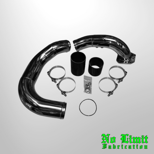 No Limit Fabrication 6.4 Powerstroke Cold Side Intercooler Pipe and Elbow (Stainless)
